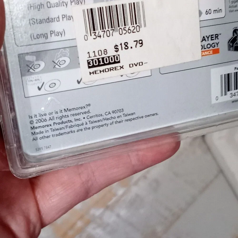 Memorex Mini DVD-RW 3 Pack 2X 1.4GB 30 min Single Sided DVD Camcorder New 2006